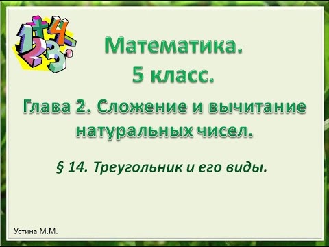 Видео: математика 5 класс  Глава 2  Треугольники и его виды