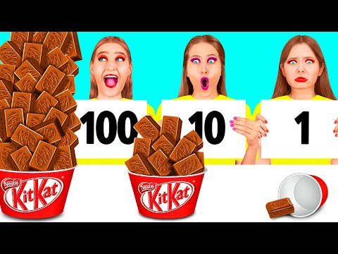 Видео: 100 Слоев Еды Челлендж | Смешные Ситуации на Кухне от RaPaPa Challenge