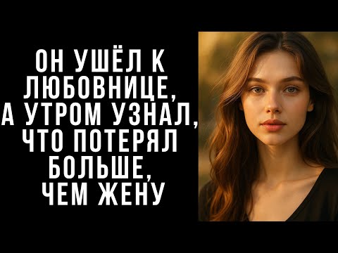 Видео: Он ушёл к любовнице, а утром узнал, что потерял больше, чем жену