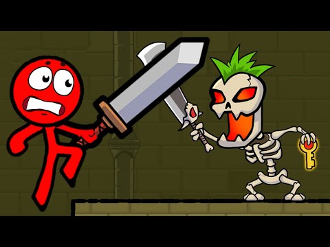 Видео: Новый КРАСНЫЙ СТИКМЕН против МОНСТРОВ #2. Мультик ИГРА Red Stickman Adventure