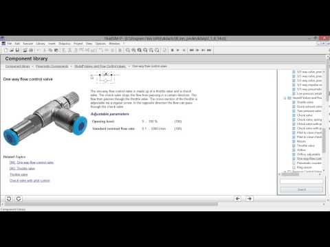 Видео: Моделирование пневмопривода. Уроки FluidSIM. Урок 2.Обзор аппаратуры.