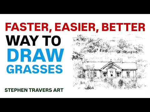 Видео: Лучший и быстрый способ рисовать траву