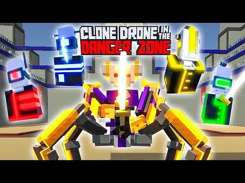 Видео: ЧЕРЕПАШКИ НИНДЗЯ В СТИЛЕ РОБОТОВ! ГЛАВА 4 АТАКИ КЛОНОВ! CLONE DRONE IN THE DANGER ZONE