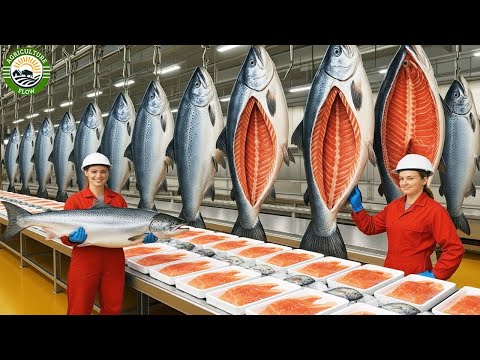 Видео: Как фермеры выращивают и перерабатывают миллионы лососей в Норвегии: взгляд на рыбозавод стоимост...