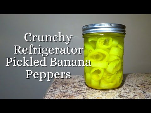 Видео: Хрустящие маринованные банановые перцы | Как мариновать банановые перцы | Маринованные в холодиль...
