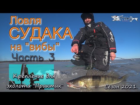 Видео: Ловля судака на вибы. Крепление для эхолота "Практик". Часть 3