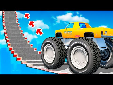 Видео: СМОЖЕТ ЛИ МОНСТР-ТРАК ПРОЕХАТЬ ПО СТУПЕНЬКАМ ЛЕСТНИЦЫ В ГТА 5 ? - ЭКСПЕРИМЕНТ В GTA 5