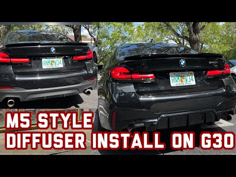 Видео: Установка заднего диффузора BMW G30 M5 STYLE