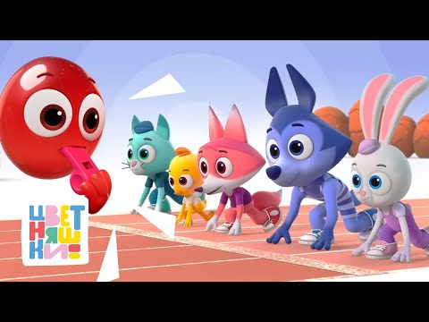 Видео: Цветняшки — Олимпийские игры Цветняшек — Мультики для малышей