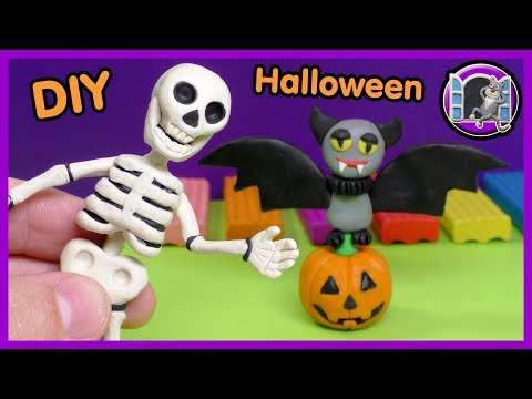 Видео: ХЭЛЛОУИН DIY 🎃  СКЕЛЕТ из пластилина | Видео Лепка Halloween