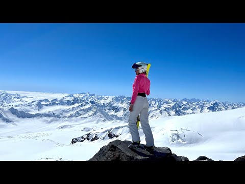 Видео: Горнолыжный курорт Эльбрус. Спуск с Гара-баши до поляны Азау. Лыжи HEAD WorldCup Rebels E-Speed Pro