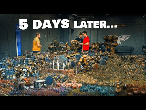 Видео: Игра Дэйва Warhammer 40k Apocalypse на 300 000 очков | Орки против Хаоса