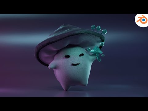 Видео: Грибочек в Blender 3D | Timelapse.