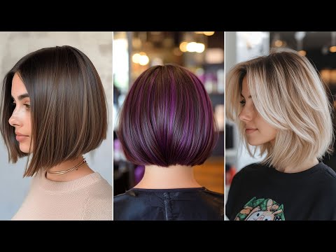 Видео: 💇‍♀️🔥 Экстремальная трансформация короткого боба ✨ Гладкий боб с ровным срезом. Стрижки боб для г...