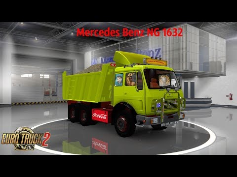 Видео: Euro Truck Simulator 2 Обзор мода (Mercedes Benz NG-1632)