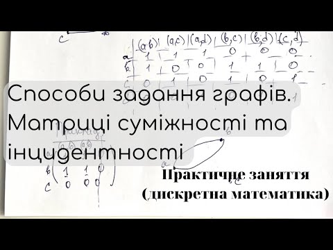 Видео: Матриці суміжності та інцидентності