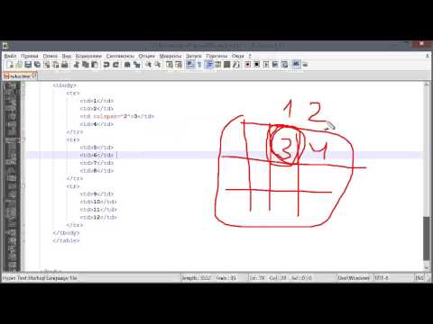 Видео: Объединение ячеек таблицы (Основы HTML и CSS)