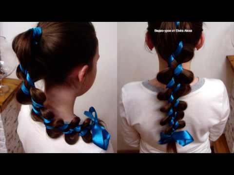 Видео: Коса из хвоста 2+2. Причёска в школу. Детские причёски Hairstyle tutorial