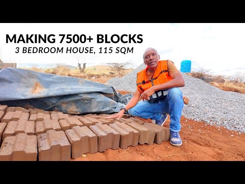 Видео: Изготовление строительных блоков из земли! Начало строительства трёхкомнатного дома (часть 1)
