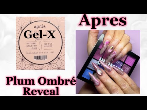 Видео: GEL-X APRES | Набор для ногтей-стилет с эффектом теней для век и омбре