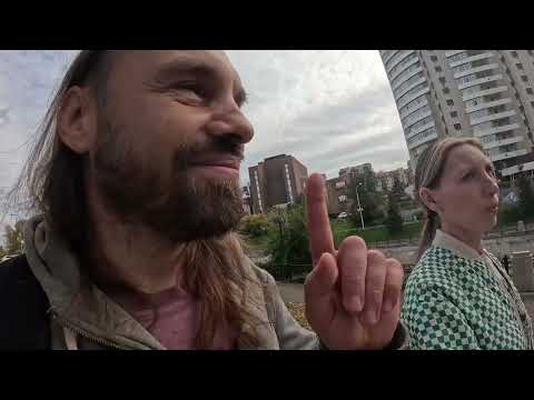 Видео: Из центр Красноярска по Брянской в ...ня / From the center of Krasnoyarsk along Bryanskaya Street