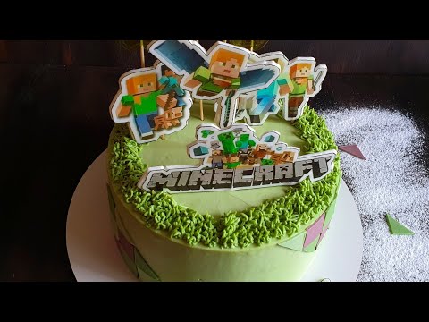 Видео: МАЙНКРАФТ ТОРТ! MINECRAFT CAKE!