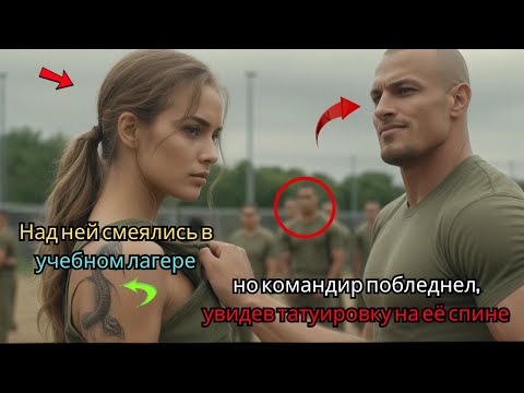 Видео: Над ней смеялись в учебном лагере — но командир побледнел, увидев татуировку на её спине