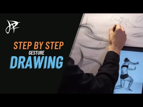 Видео: Пошаговое рисование жестов