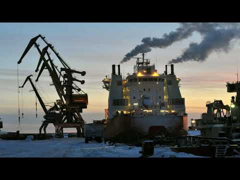 Видео: Дудинский порт в ночи простёрт