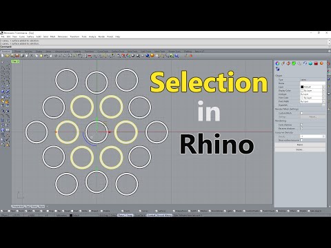 Видео: Разные режимы выделения(selection) в Rhinoceros 6 и 7