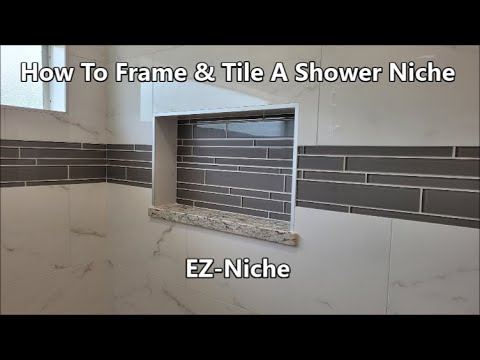 Видео: Как уложить плитку в душевой нише — EZ-Niche, гранитное основание, металлическая окантовка, стекл...