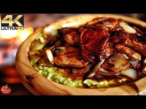 Видео: Эпическая Глазированная Корейка с Авокадо - Готовим Зимой в Лесу в 4К