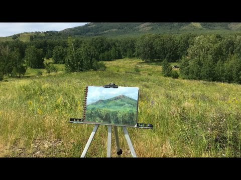 Видео: ⛰️ Летний пленэр в горах сухой пастелью 🍃