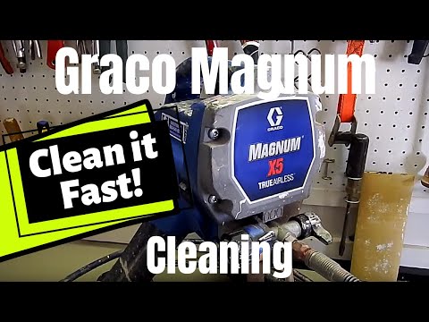 Видео: Как очистить краскораспылитель [Инструкция по очистке безвоздушного краскораспылителя] Graco Magn...
