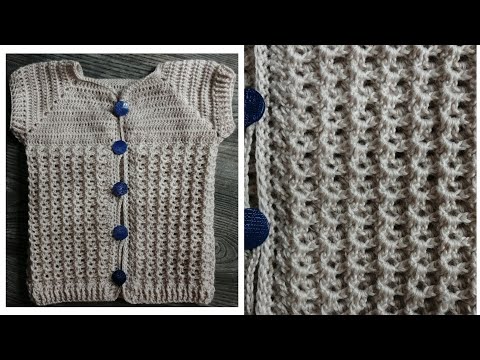 Видео: Детский жилет крючком, легко и просто, подробный мастер класс.