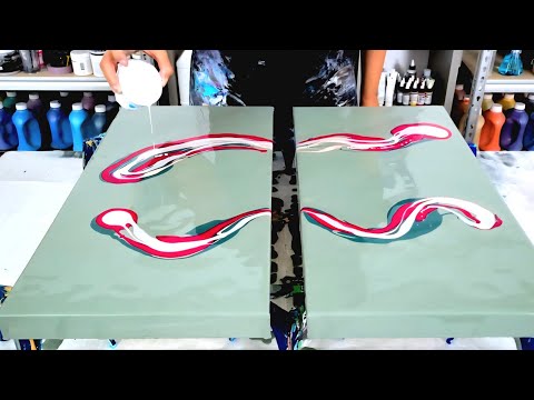 Видео: Новые цвета, новые растения и новая картина! Акриловая заливка. Абстрактное флористическое искусство