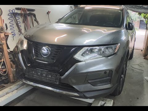 Видео: Nissan Rogue 2020 Ремонт переднего бампера, пайка фар и корректировка зазоров