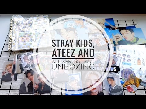 Видео: STRAY KIDS and ATEEZ photocard unboxing & AliExpress Haul | Распаковка к-поп карт Stray Kids и Ateez