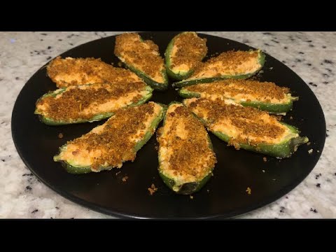 Видео: Халапеньо с сыром в духовке. Jalapenos and cheese in the oven.