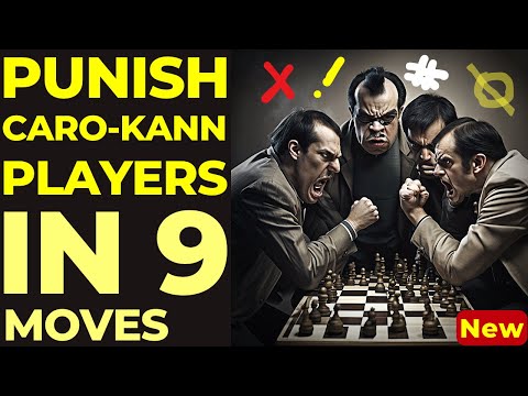 Видео: НОВЫЕ секреты e4 против защиты Каро-Канн — победа за 9 ходов 😯