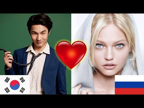 Видео: Корейская мужская модель видит русскую женскую модель. Реакция корейского парня на иностранцев.