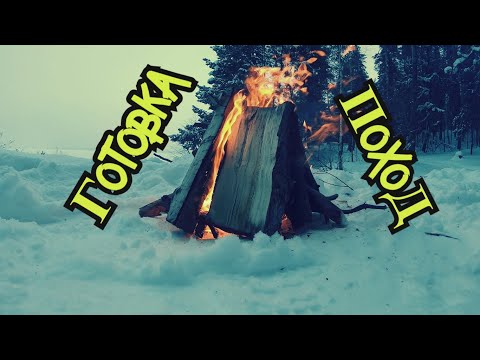 Видео: Поход по заснеженному лесу с братом Готовим на огне