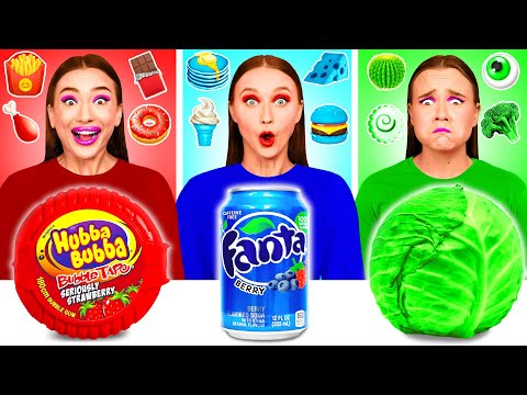 Видео: 24 Часа Едим Еду Одного Цвета Челлендж | Съедобная Битва от TeamTeen Challenge