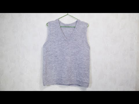 Видео: Стильный Жилет спицами. Мастер-класс