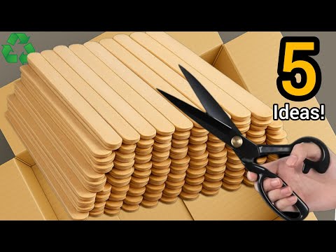 Видео: 5 идей с палочками от мороженого, которые вы раньше нигде не видели/идеи переработки отходов♻️