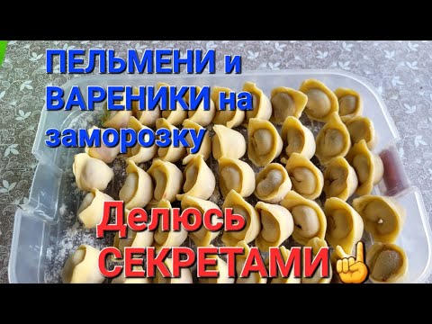 Видео: Пельмени и вареники на заморозку. Делюсь с секретами приготовления# пельмени#еда  😋