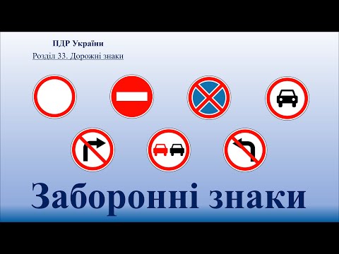 Видео: ПДР 2025. Розділ 33 (3). Заборонні знаки