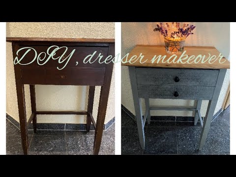 Видео: Dresser makeover, переделка старинной консоли, мой первый опыт с меловой краской