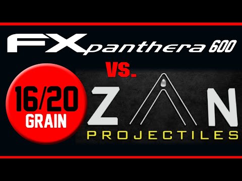 Видео: Тест пули FX PANTHERA: 16 против 20 г ZAN на 100 м