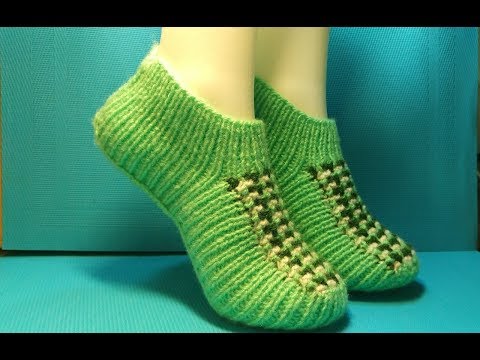 Видео: ПРОСТЫЕ ТАПОЧКИ БЕЗ ШВОВ СПИЦАМИ #285